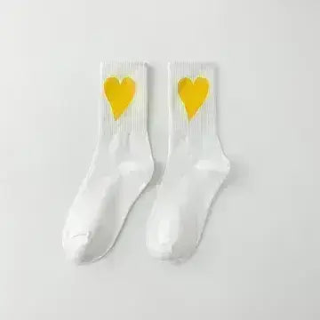 Women's Socks with Hearts: Pink