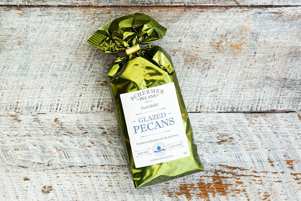 GLAZED PECANS - Georgia Pecans - 12 Foil Bags/Case