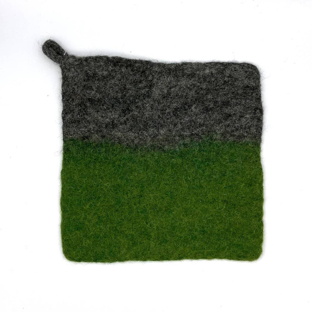 Two-tone Felt Pot Holder: Blue