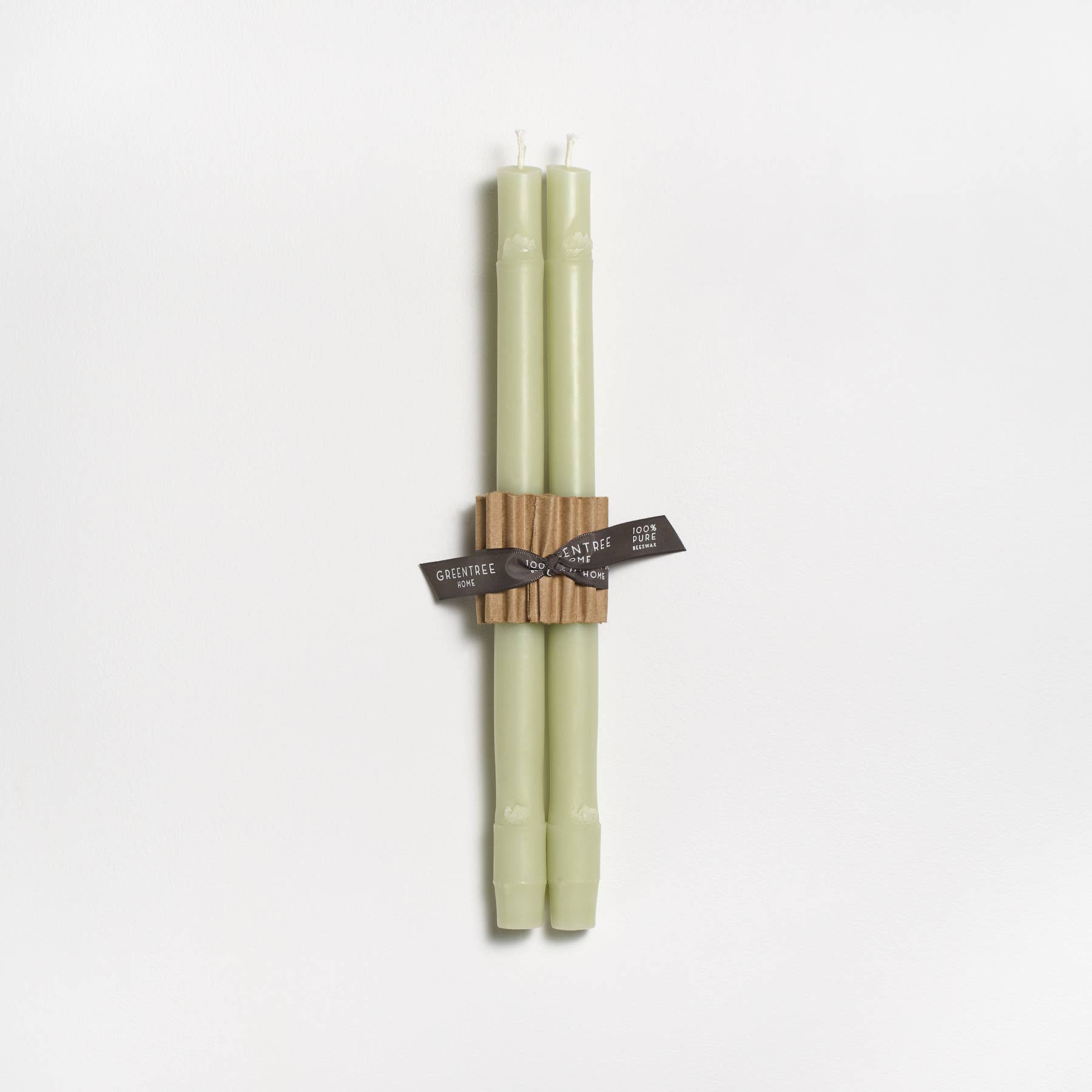12" Bamboo Taper Candles: Burnt amber