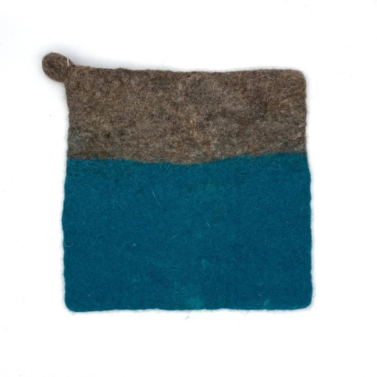 Two-tone Felt Pot Holder: Blue