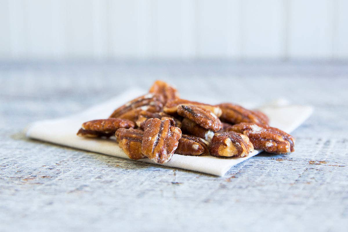 GLAZED PECANS - Georgia Pecans - 12 Foil Bags/Case