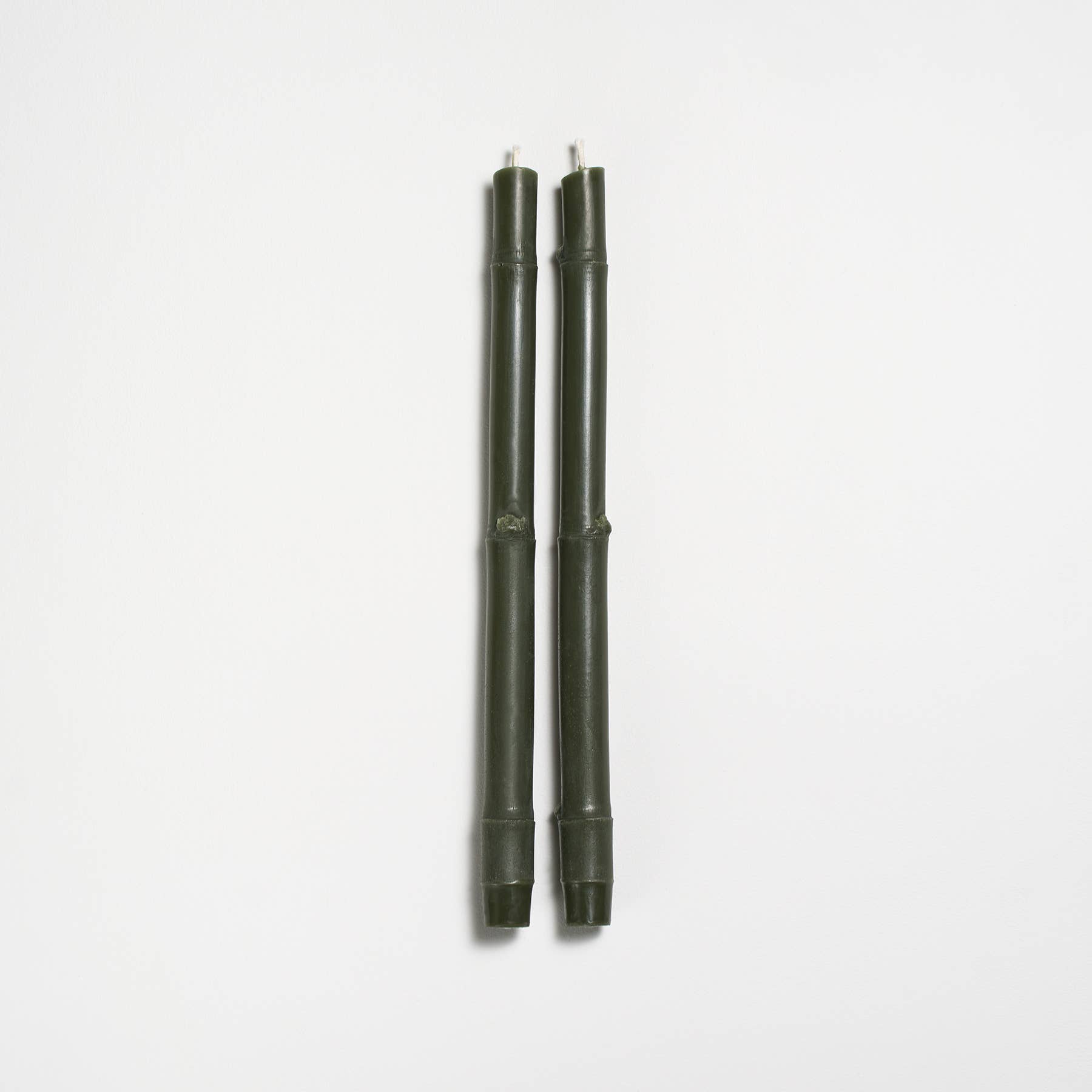 12" Bamboo Taper Candles: Burnt amber