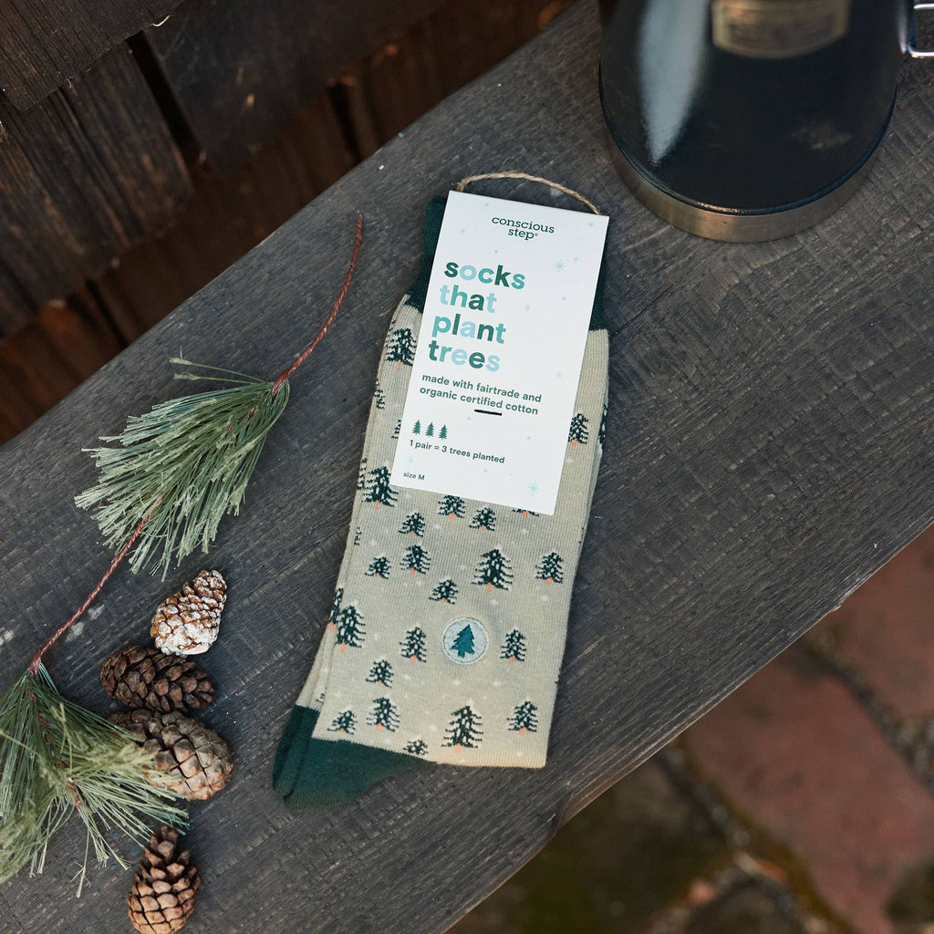 Socks that Plant Trees (Snowy Trees): Small