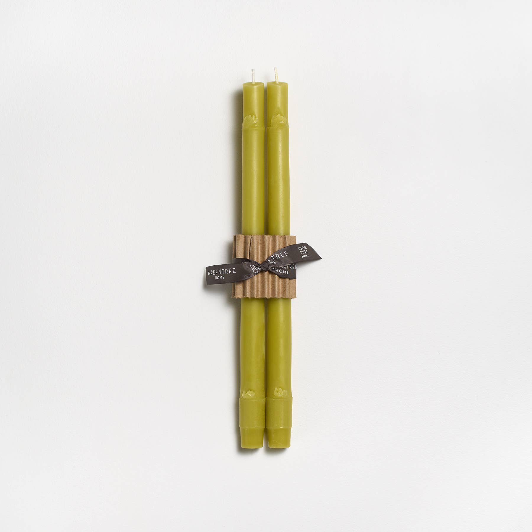 12" Bamboo Taper Candles: Burnt amber
