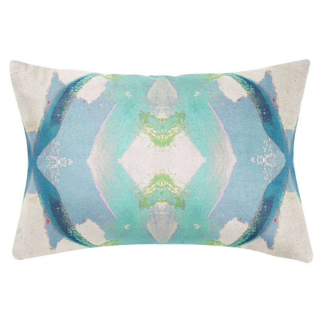Jasmine Blue Decorative Pillow: 22" x 22" Throw Pillow