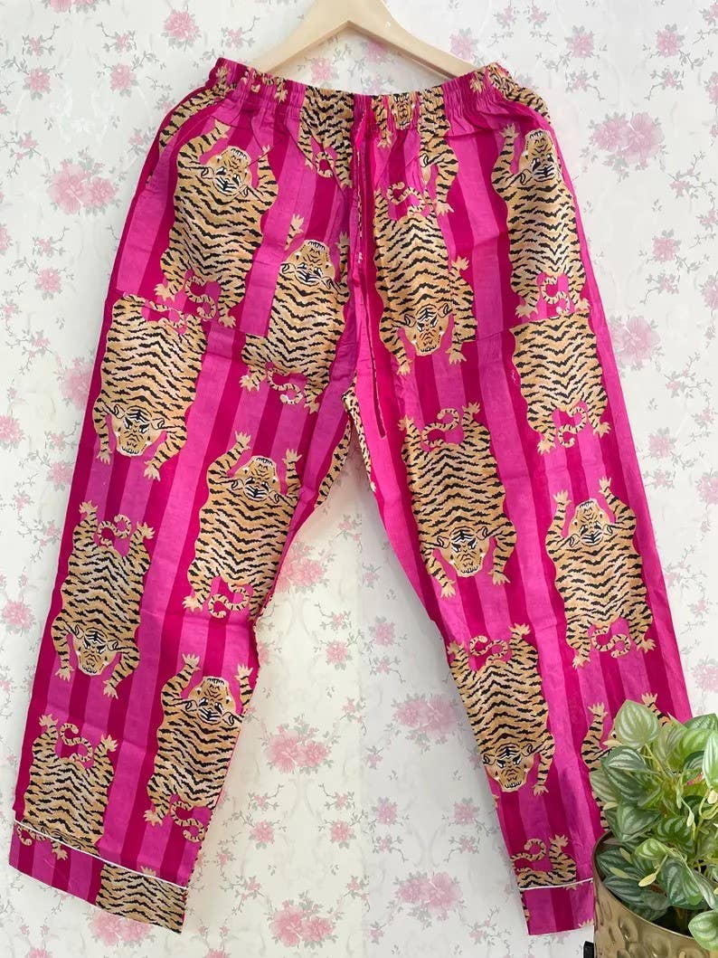 Beautiful Cotton Comfort Pajama Set Handmade PJ Set: XL